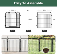 HKM-8647613 Foldable Indoor & Outdoor Dog Playpen with Gravity Lock for Small & Medium Pets
