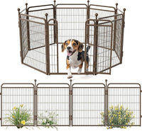 HKM-8647613 Foldable Indoor & Outdoor Dog Playpen with Gravity Lock for Small & Medium Pets