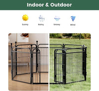 HKM-8647613 Foldable Indoor & Outdoor Dog Playpen with Gravity Lock for Small & Medium Pets