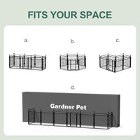 HKM-8647613 Foldable Indoor & Outdoor Dog Playpen with Gravity Lock for Small & Medium Pets