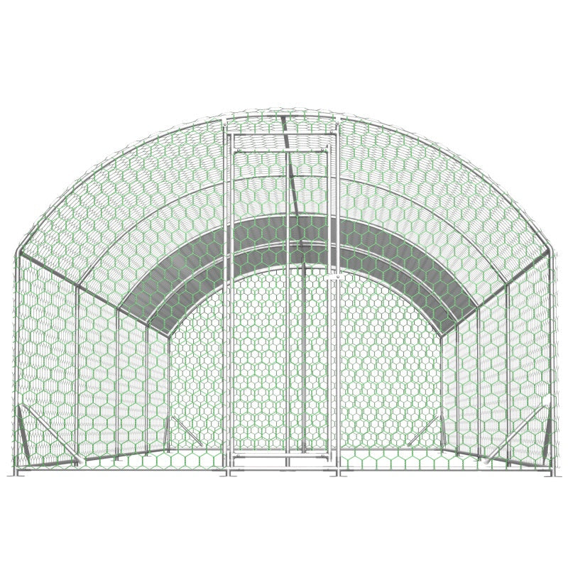 HKM-8649661 Large Walk-in Chicken Coop with Waterproof Cover - Outdoor Poultry Cage and Run for Chickens, Rabbits, and Ducks, Easy Assembly