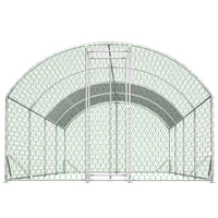 HKM-8649661 Large Walk-in Chicken Coop with Waterproof Cover - Outdoor Poultry Cage and Run for Chickens, Rabbits, and Ducks, Easy Assembly