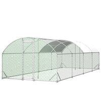HKM-8649661 Large Walk-in Chicken Coop with Waterproof Cover - Outdoor Poultry Cage and Run for Chickens, Rabbits, and Ducks, Easy Assembly