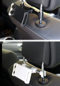 HKM-864979 Universal Space Aluminum Alloy Car Headrest Phone Navigation Holder with Strong Magnet