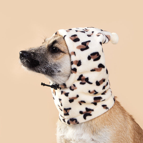 HKM-8650813 Adorable Leopard Print & Solid Color Bear Ears Headgear for Dogs and Cats