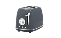 HKM-865171 Stainless Steel Retro 2-Slice Toaster with 6 Browning Settings and Electroplating Base