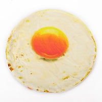 HKM-8652605 Crystal and Arctic Velvet Poached Egg Quilt - 52x52cm, Reversible for All Seasons