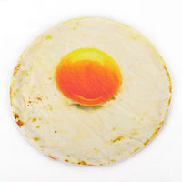 HKM-8652605 Crystal and Arctic Velvet Poached Egg Quilt - 52x52cm, Reversible for All Seasons
