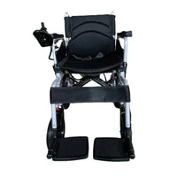 HKM-865299 150kg Capacity Carbon Steel Electric Wheelchair with Dual Brake System and Removable Battery