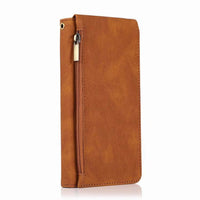 HKM-865299 Stylish Solid Color PU Leather Wallet Case for Mobile Phones