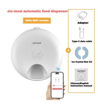 HKM-8653245 Automatic Cat Food Dispenser with WiFi App Control - Holds 6 Meals, Dual Ice Packs, Rechargeable Battery, Easy Clean Design