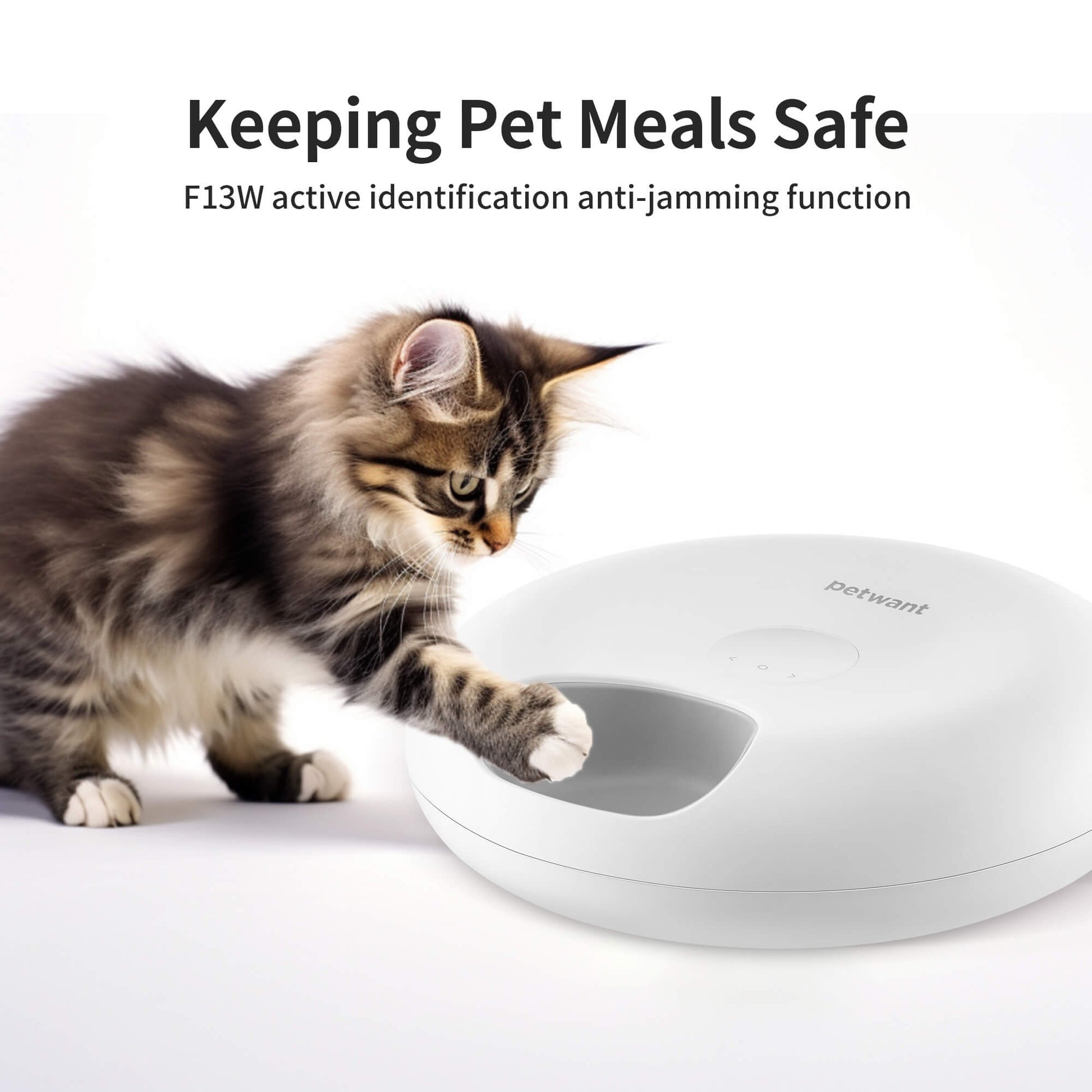 HKM-8653245 Automatic Cat Food Dispenser with WiFi App Control - Holds 6 Meals, Dual Ice Packs, Rechargeable Battery, Easy Clean Design