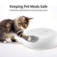 HKM-8653245 Automatic Cat Food Dispenser with WiFi App Control - Holds 6 Meals, Dual Ice Packs, Rechargeable Battery, Easy Clean Design