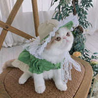 HKM-8653373 Lolita Style Dog and Cat Outfit with Matching Hat - Size Options Available