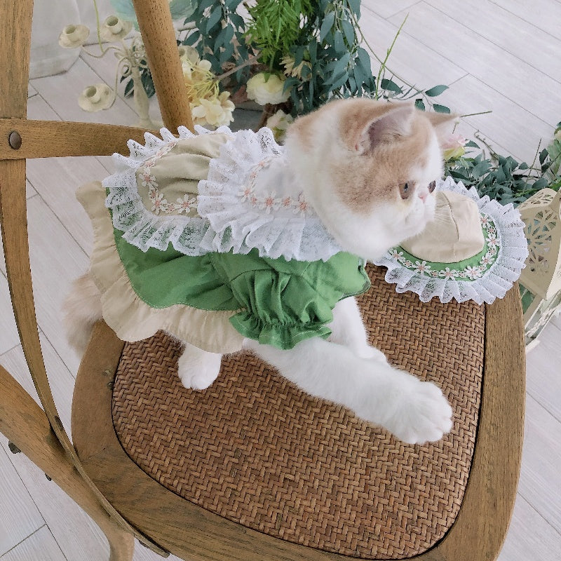 HKM-8653373 Lolita Style Dog and Cat Outfit with Matching Hat - Size Options Available