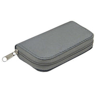 HKM-865491 Compact Zippered CF Card Storage Bag with Card Slots - 11.5cm x 6cm x 2cm, Durable Nylon Material