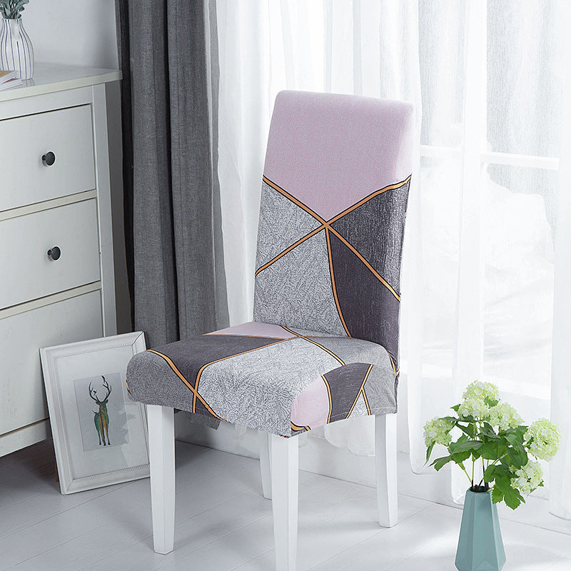 HKM-865491 Elastic Chair Cushion Cover for Home and Hotel – Modern Geometric Styles, Polyester Fiber, Versatile Use