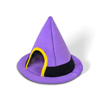 HKM-8655037 Purple Halloween Witch Hat Cat Nest - Cozy Cloth Bed for Cats, 60 x 46 cm