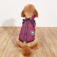 HKM-8656189 Warm Thickened Cotton-Padded Fleece-Lined Dog Clothing with Reflective Details