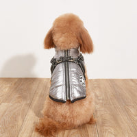 HKM-8656189 Warm Thickened Cotton-Padded Fleece-Lined Dog Clothing with Reflective Details