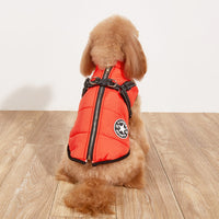 HKM-8656189 Warm Thickened Cotton-Padded Fleece-Lined Dog Clothing with Reflective Details