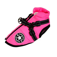 HKM-8656189 Warm Thickened Cotton-Padded Fleece-Lined Dog Clothing with Reflective Details