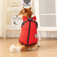 HKM-8656189 Warm Thickened Cotton-Padded Fleece-Lined Dog Clothing with Reflective Details
