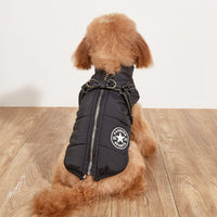 HKM-8656189 Warm Thickened Cotton-Padded Fleece-Lined Dog Clothing with Reflective Details