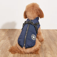 HKM-8656189 Warm Thickened Cotton-Padded Fleece-Lined Dog Clothing with Reflective Details