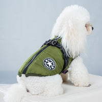 HKM-8656189 Warm Thickened Cotton-Padded Fleece-Lined Dog Clothing with Reflective Details
