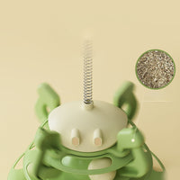 HKM-8656573 Interactive Rotating Cat Toy with Feather, Food Dispenser, and Four-Layer Tower