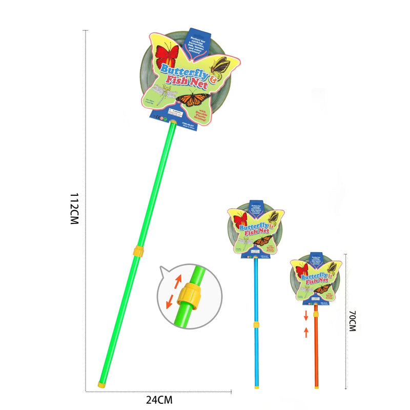 HKM-865683 Telescopic Fishing Nets for Kids - Ideal for Catching Butterflies, Insects, and Small Fish