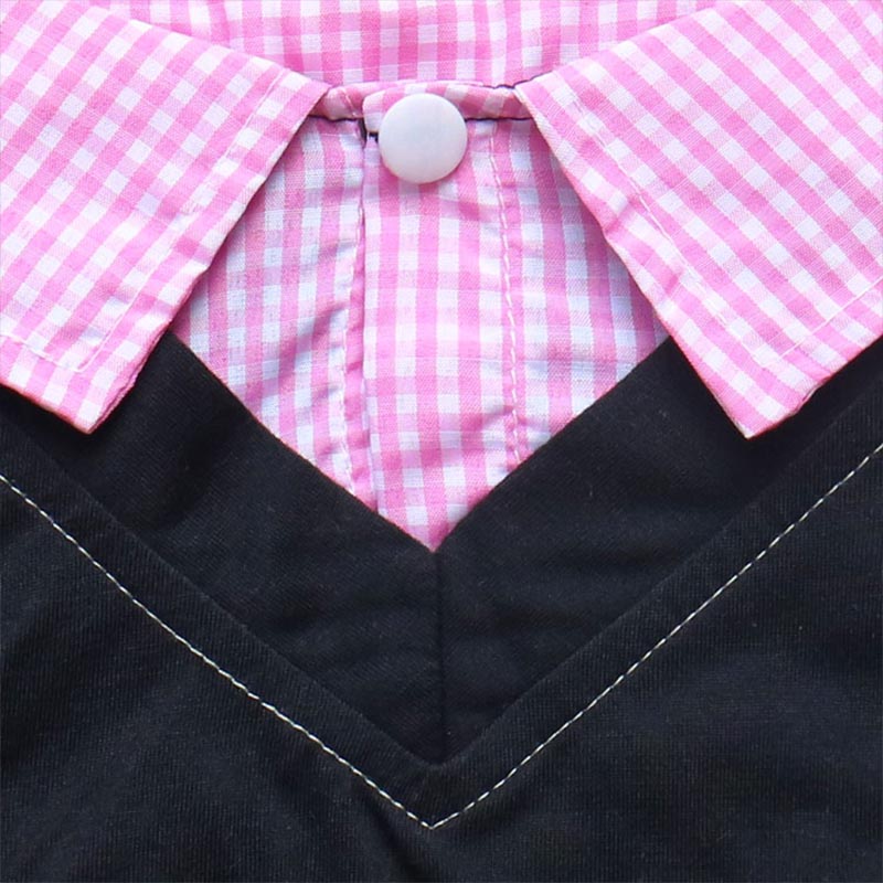 HKM-8658109 Plaid Dog Suit with Pointed Collar - Polyester Fiber, Various Sizes