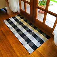 HKM-865811 Cotton Buffalo Plaid Area Rugs - Available in 60x90cm and 60x130cm Sizes