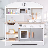 HKM-865875 Wooden Kitchen Playset for Toddlers - Pretend Cooking Toy for Boys and Girls