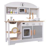 HKM-865875 Wooden Kitchen Playset for Toddlers - Pretend Cooking Toy for Boys and Girls