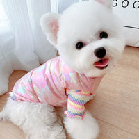 HKM-8659901 Bright Pink & White Waterproof Vest for Pets - XS to XL Sizes