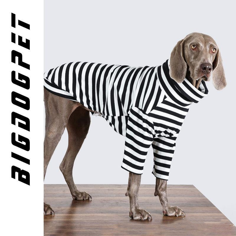 HKM-8662077 Large Dog Thin Inner Layer Clothing in Black and White - Multiple Sizes Available