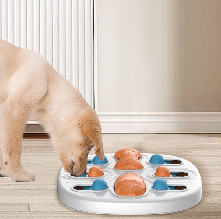 HKM-8662333 Slow Feed Licking Plate for Pets - Durable Plastic Busy Disk, 34.5x34.5x5.5 cm