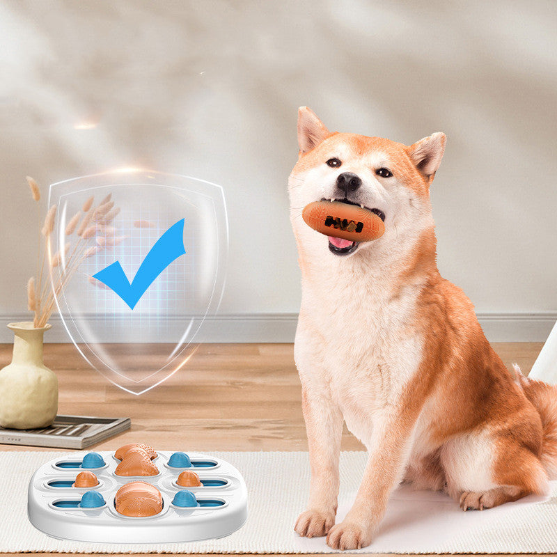 HKM-8662333 Slow Feed Licking Plate for Pets - Durable Plastic Busy Disk, 34.5x34.5x5.5 cm