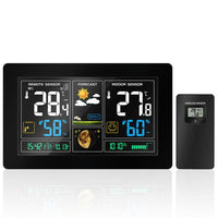 HKM-866259 Radio-Controlled Perpetual Calendar Alarm Clock with LCD Display and Weather Forecasting Functions