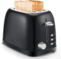 HKM-866323 Stainless Steel 2-Slice Retro Toaster for Waffles and Bread