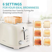 HKM-866323 Stainless Steel 2-Slice Retro Toaster for Waffles and Bread