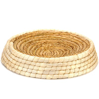 HKM-8663485 Natural Straw Cat Nest - Eco-Friendly Rattan Pet Litter Tray, 31cm Diameter