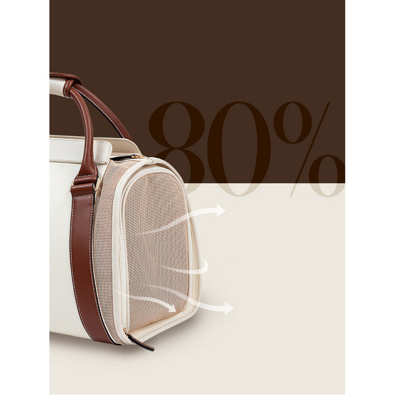HKM-8663741 Out And About Portable Cat Handheld Shoulder Bag with Large Capacity in Fashionable Solid Color