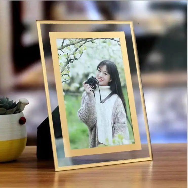 HKM-866451 Picture Photo Frame - Glass Tabletop Display & Wall Hanging, Sizes: 3.5x5, 4x6, 5x7, 6x8, 8x10, A4, A5