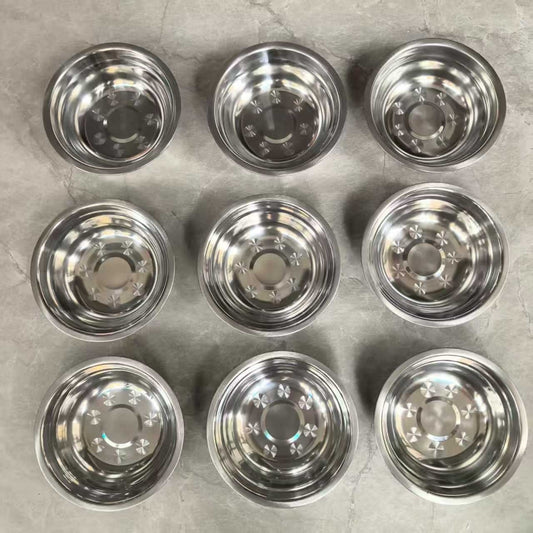 HKM-866451 Stainless Steel Cat Feeding Bowl and Plate Set - Multiple Sizes Available