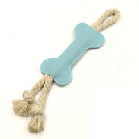 HKM-8664765 Dog Puzzle Toy - Bite Resistant Rope Knot Bone Shaped Training Tool for Dogs, 16x7x1cm, 41g
