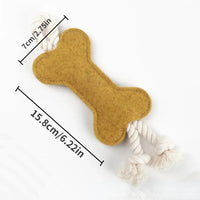 HKM-8664765 Dog Puzzle Toy - Bite Resistant Rope Knot Bone Shaped Training Tool for Dogs, 16x7x1cm, 41g