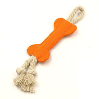 HKM-8664765 Dog Puzzle Toy - Bite Resistant Rope Knot Bone Shaped Training Tool for Dogs, 16x7x1cm, 41g